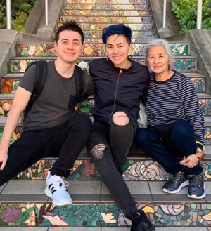 Mark Henwick's wife Pearlyn Goh Kun Shan and sons